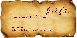 Jankovich Ábel névjegykártya